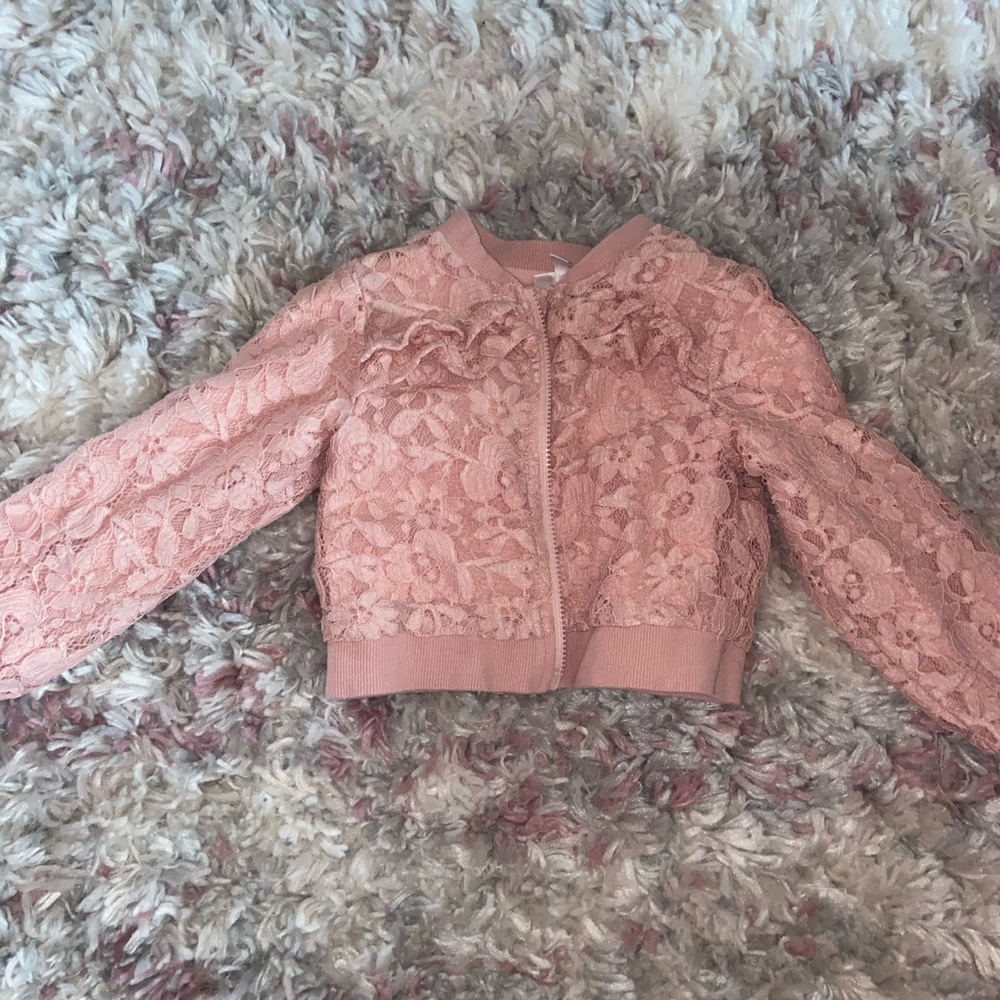 Miniclasix lace jacket pink size 18 months